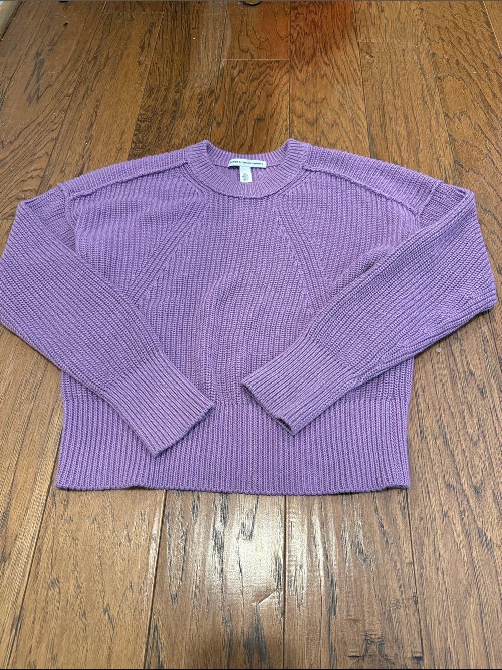 Autumn Cashmere Cotton Lilac Crewneck Sweater, Med